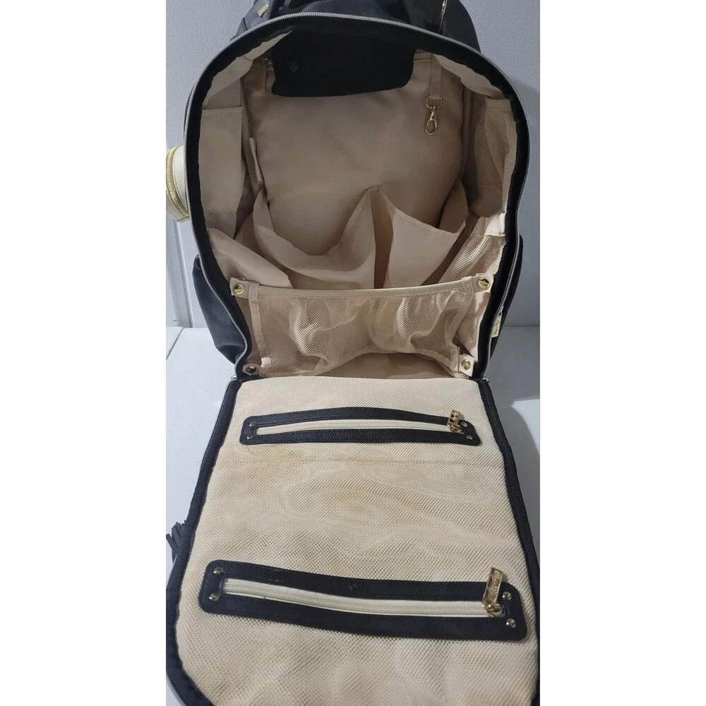 Itzy ritzy black diaper bag backpack with wipe container & Pouch